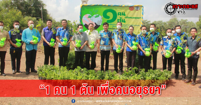 อยุธยา-พ่อเมืองอยุธยา เป็นประธานเปิด Kick-off โครงการ “1 คน 1 ต้น เพื่อคนอยุธยา” 