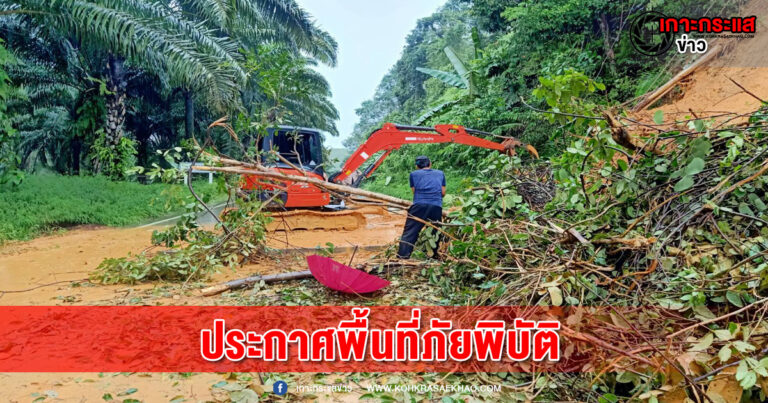 พังงา-ประกาศเขตพื้นที่สถานการณ์อุทกภัย วาตภัย และดินถล่มฝนตกและตกหนักในบางพื้นที่ทำให้เกิดสถานการณ์อุทกภัย ดินโคลนถล่ม ขึ้นในพื้นที่ 5 อำเภอ รวม 16 ตำบล 34 หมู่บ้าน