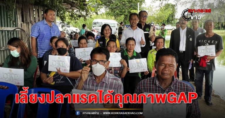 พิจิตร-ผู้ตรวจกระทรวงเกษตรทึ่งเกษตรกรเมืองชาละวันรวมกลุ่มเลี้ยงปลาแรดได้คุณภาพGAP