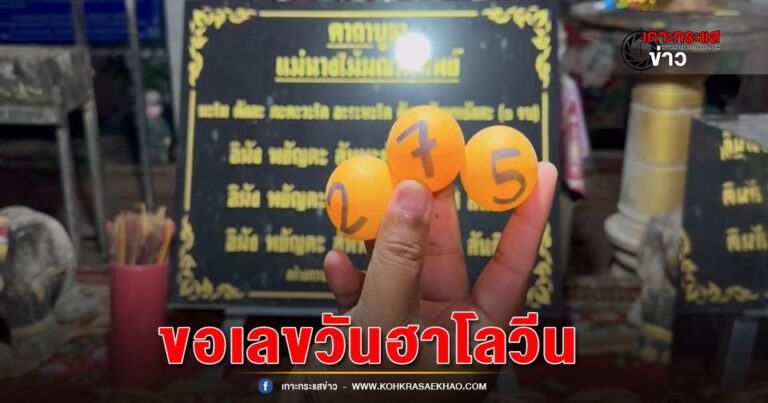 สมุทรสงคราม-นักท่องเที่ยวไหว้หลวงพ่อนิลมณี วัดบางกุ้งในวันฮาโลวีน ไม่พลาดขอเลขเด็ด